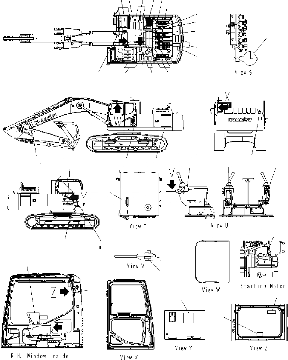 Схема запчастей Komatsu PC400-7 - ДОПОЛН. ТАБЛИЧКИ (ИНДОНЕЗ.) U МАРКИРОВКА