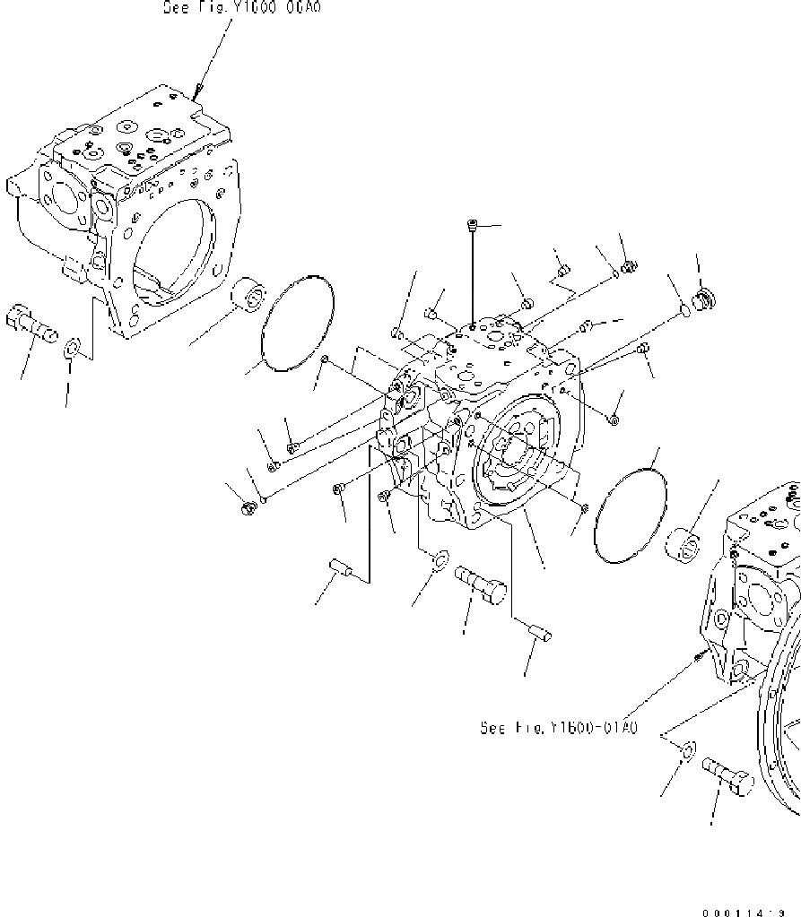 Схема запчастей Komatsu PC400-7 - ОСНОВН. НАСОС (/) Y РЕМ. КОМПЛЕКТЫ И COMPONENT