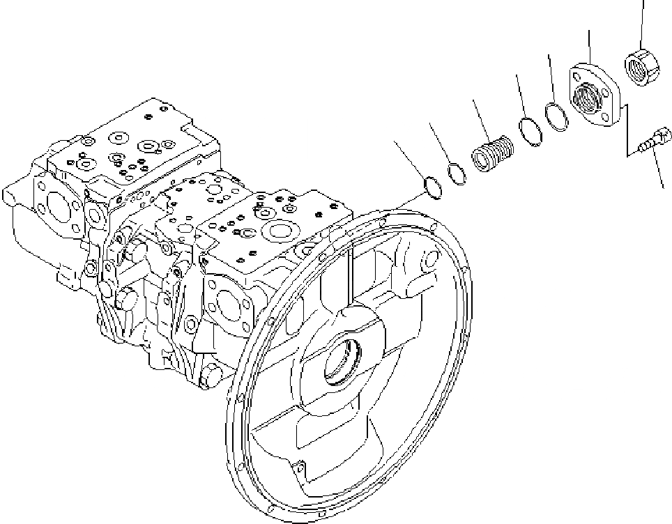 Схема запчастей Komatsu PC400-7 - ОСНОВН. НАСОС (/) Y РЕМ. КОМПЛЕКТЫ И COMPONENT