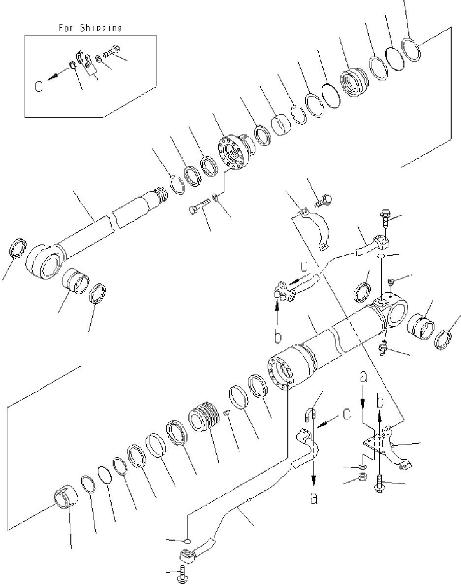 Схема запчастей Komatsu PC400-7 - ЦИЛИНДР СТРЕЛЫ Y РЕМ. КОМПЛЕКТЫ И COMPONENT