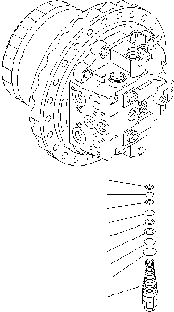 Схема запчастей Komatsu PC400-7 - МОТОР ХОДА (/) Y РЕМ. КОМПЛЕКТЫ И COMPONENT