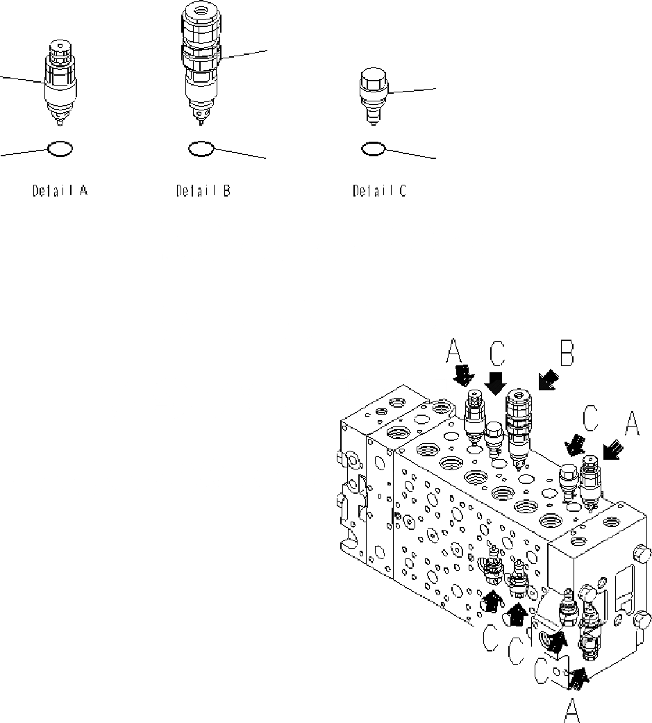 Схема запчастей Komatsu PC400-7 - ОСНОВН. КЛАПАН ( АКТУАТОР) (/) Y РЕМ. КОМПЛЕКТЫ И COMPONENT