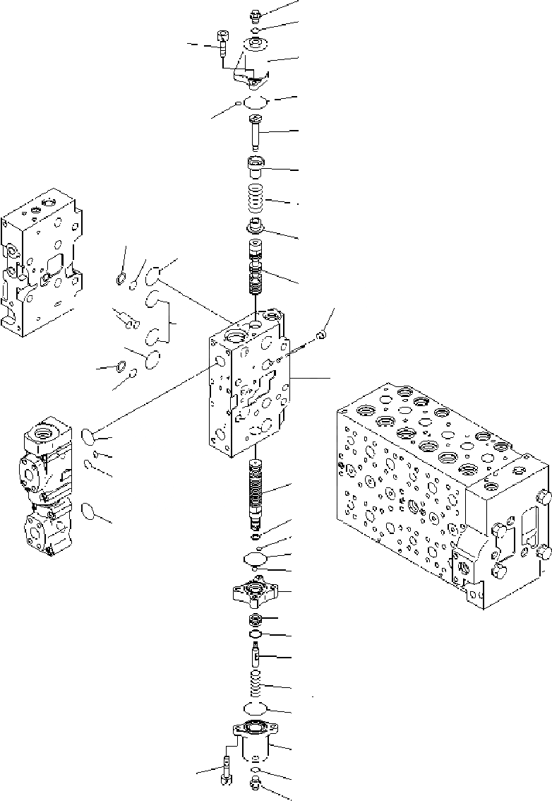 Схема запчастей Komatsu PC400-7 - ОСНОВН. КЛАПАН ( АКТУАТОР) (7/) Y РЕМ. КОМПЛЕКТЫ И COMPONENT