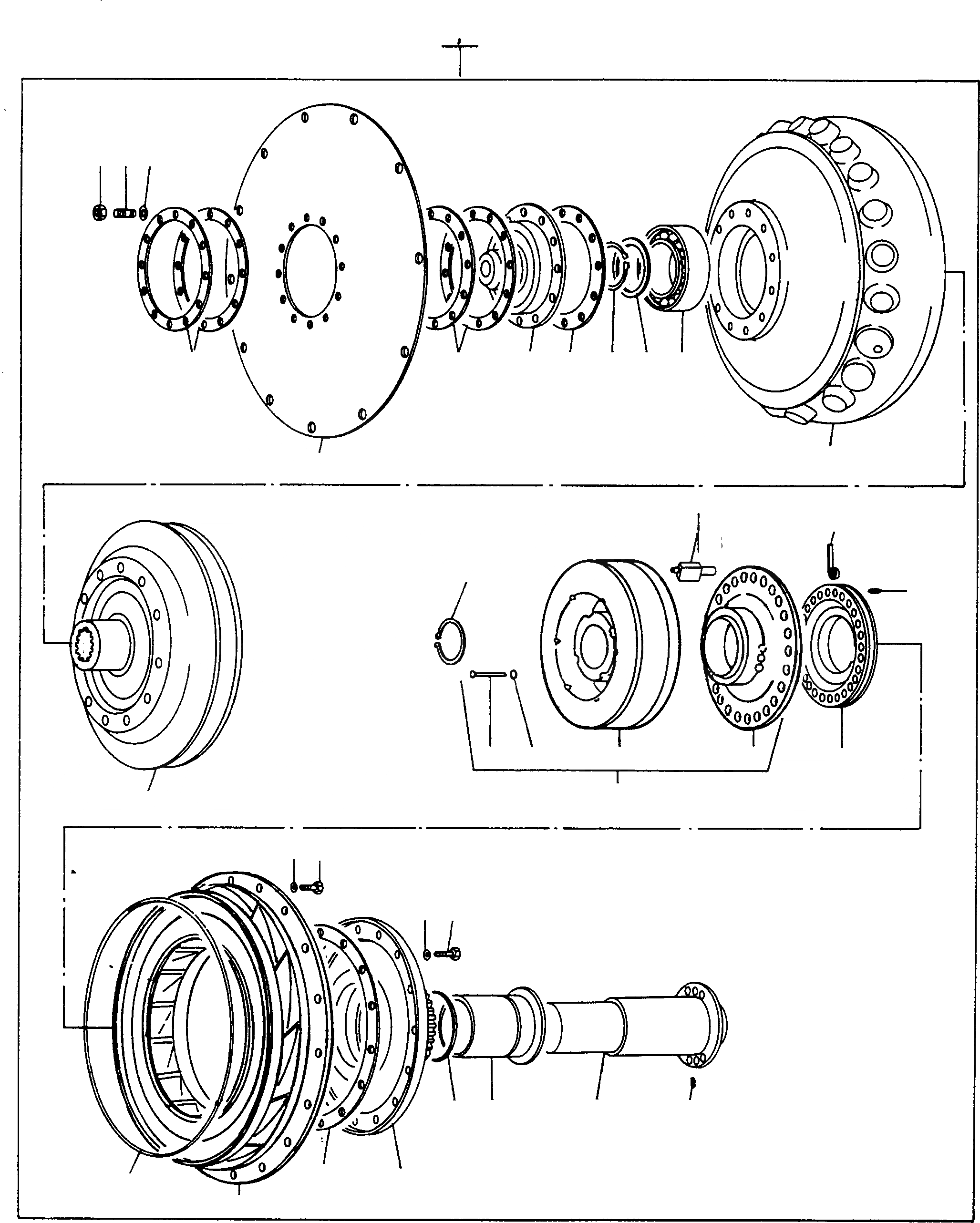 Схема запчастей Komatsu L700D Turbo - ГИДРОТРАНСФОРМАТОР ГИДРОТРАНСФОРМАТОР