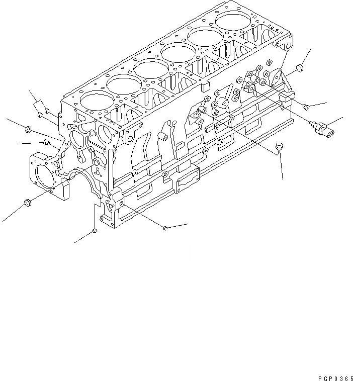 Схема запчастей Komatsu MTA11 - БЛОК ЦИЛИНДРОВ ЗАГЛУШКА ДВИГАТЕЛЬ