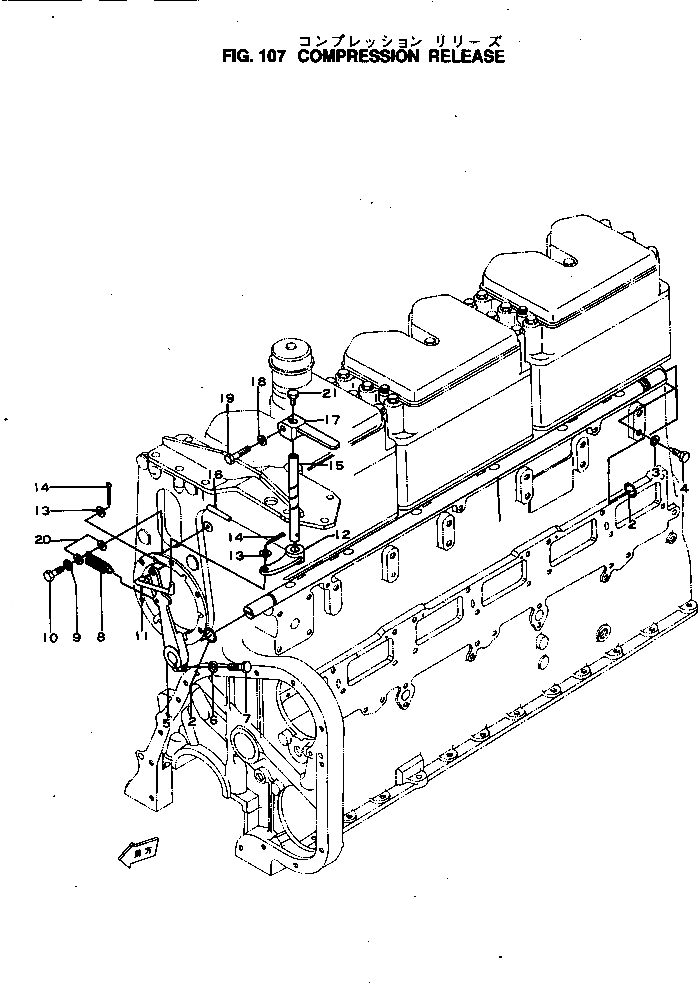 Схема запчастей Komatsu NH-220-CI-1K - COMPRESSION RELEASE ГОЛОВКА ЦИЛИНДРОВ