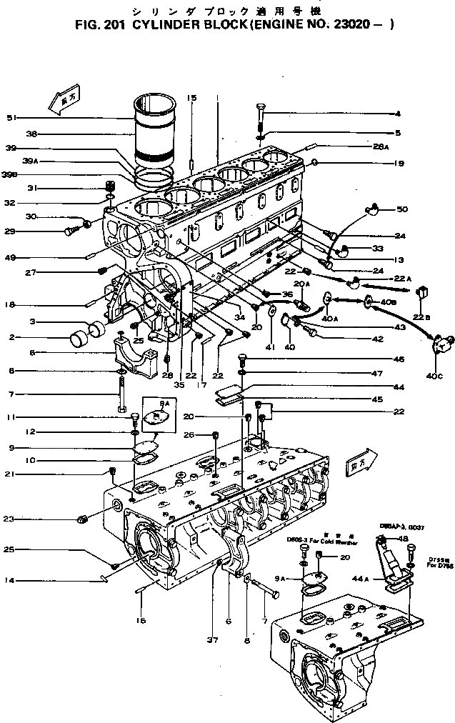 Схема запчастей Komatsu NH-220-CI-1Q - БЛОК ЦИЛИНДРОВ БЛОК ЦИЛИНДРОВ