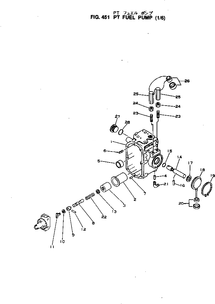 Схема запчастей Komatsu NTO-6-CI-1C - PT ТОПЛИВН. НАСОС (/) ТОПЛИВН. СИСТЕМА