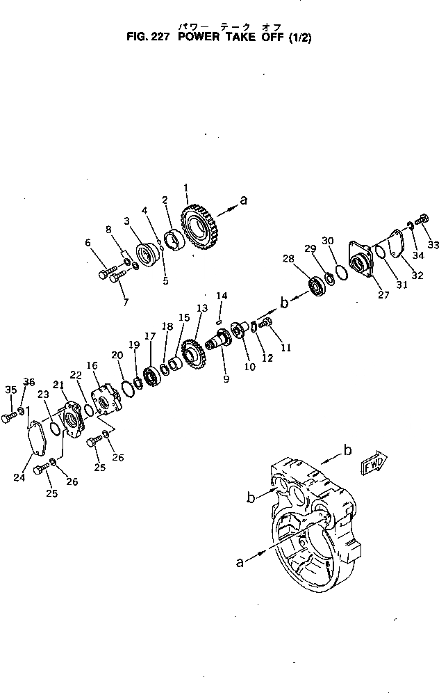 Схема запчастей Komatsu NTO-6-CI-1N - МЕХ-М ОТБОРА МОЩНОСТИ (/) БЛОК ЦИЛИНДРОВ