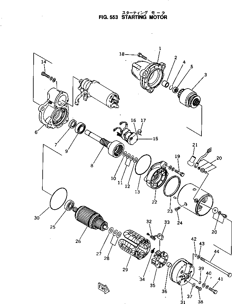 Схема запчастей Komatsu NTO-6-CI-1N - СТАРТЕР (/) ОХЛАЖД-Е И ЭЛЕКТРИКАS