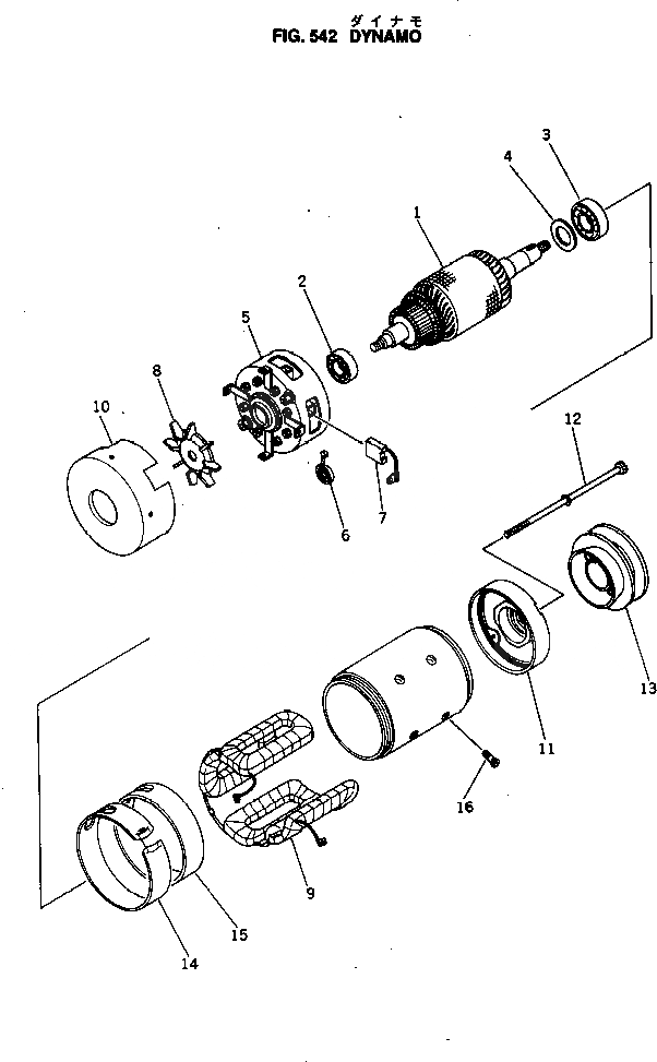 Схема запчастей Komatsu NTO-6-CI-1G - DYNAMO ОХЛАЖД-Е И ЭЛЕКТРИКАS