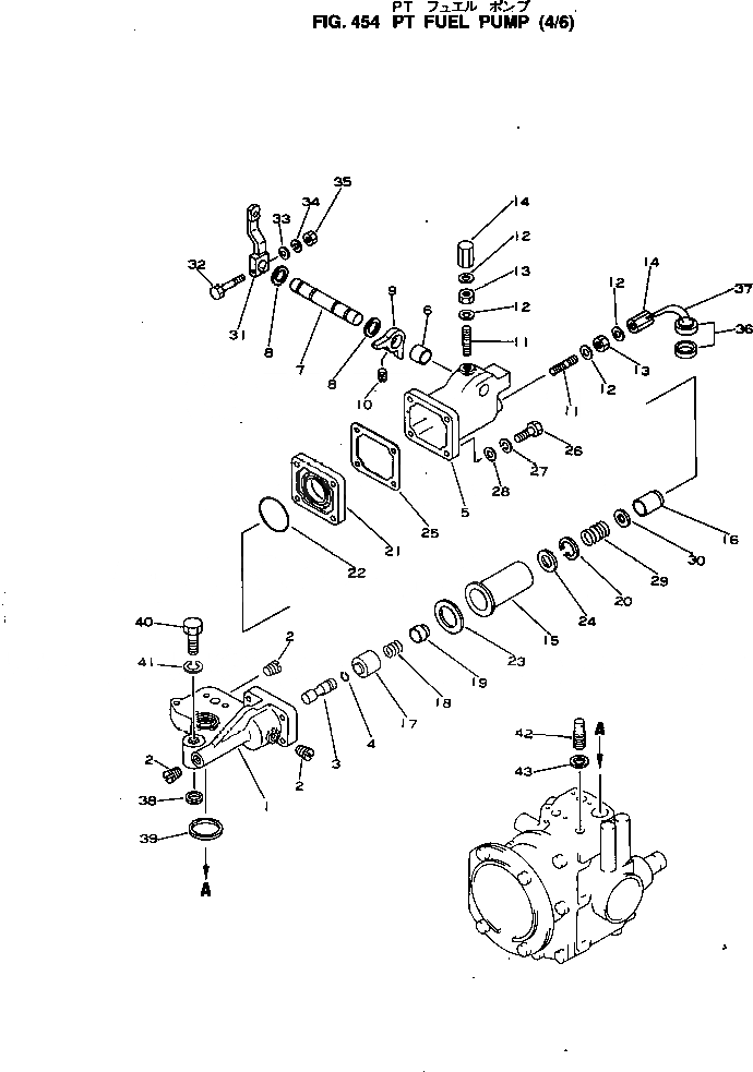 Схема запчастей Komatsu NTO-6-CI-1D - PT ТОПЛИВН. НАСОС (/) ТОПЛИВН. СИСТЕМА