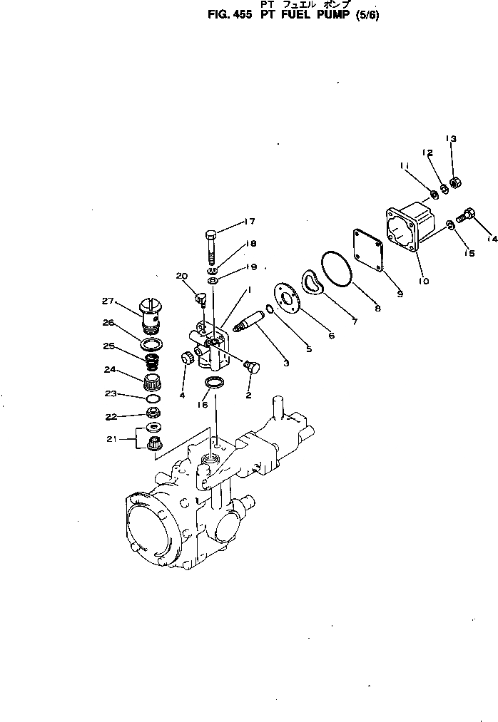 Схема запчастей Komatsu NTO-6-CI-1D - PT ТОПЛИВН. НАСОС (/) ТОПЛИВН. СИСТЕМА