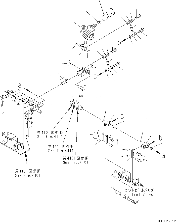 Схема запчастей Komatsu PC01-1 - ПОВОРОТН. И РУКОЯТЬ РЫЧАГ УПРАВЛ-Я (KOMATSU PATTERN) СИСТЕМА УПРАВЛЕНИЯ И ОСНОВНАЯ РАМА