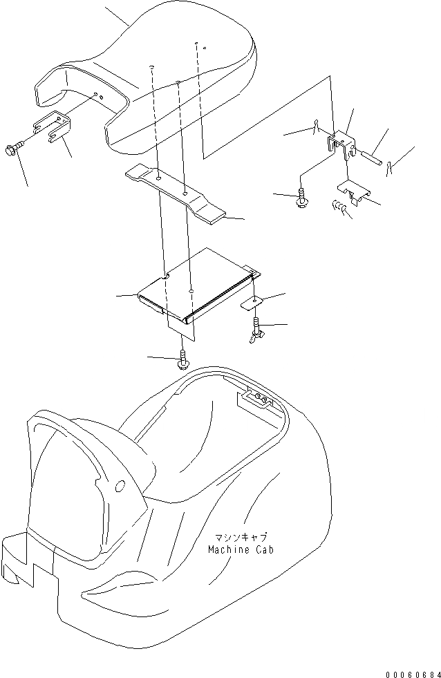 Схема запчастей Komatsu PC01-1 - СИДЕНЬЕ ОПЕРАТОРА ЧАСТИ КОРПУСА