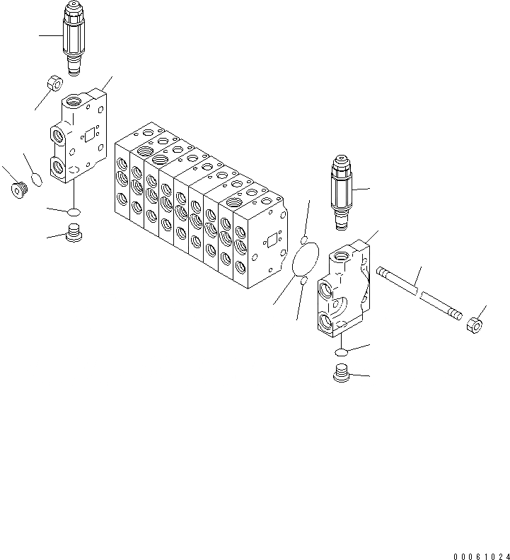 Схема запчастей Komatsu PC01-1 - УПРАВЛЯЮЩ. КЛАПАН (/) (9-СЕКЦИОНН.) (ВНУТР. ЧАСТИ)(№77-) УПРАВЛ-Е РАБОЧИМ ОБОРУДОВАНИЕМ