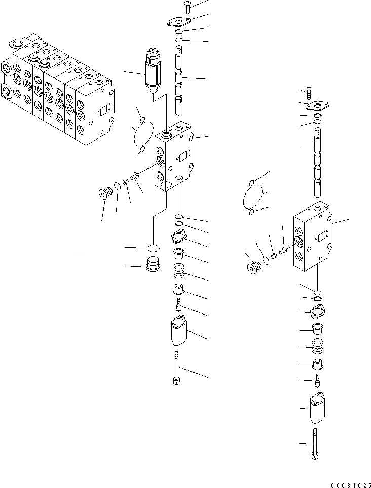 Схема запчастей Komatsu PC01-1 - УПРАВЛЯЮЩ. КЛАПАН (/) (9-СЕКЦИОНН.) (ВНУТР. ЧАСТИ)(№77-) УПРАВЛ-Е РАБОЧИМ ОБОРУДОВАНИЕМ