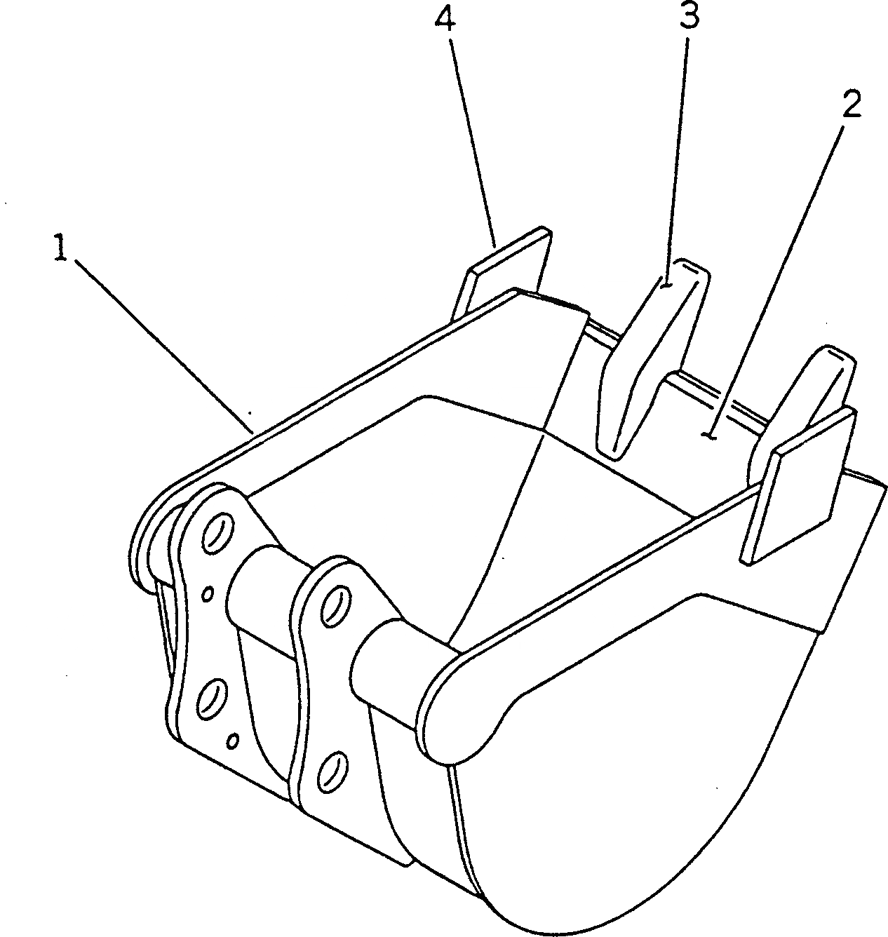 Схема запчастей Komatsu PC02-1 - КОВШ¤ .M (MINI .M) MM РАБОЧЕЕ ОБОРУДОВАНИЕ