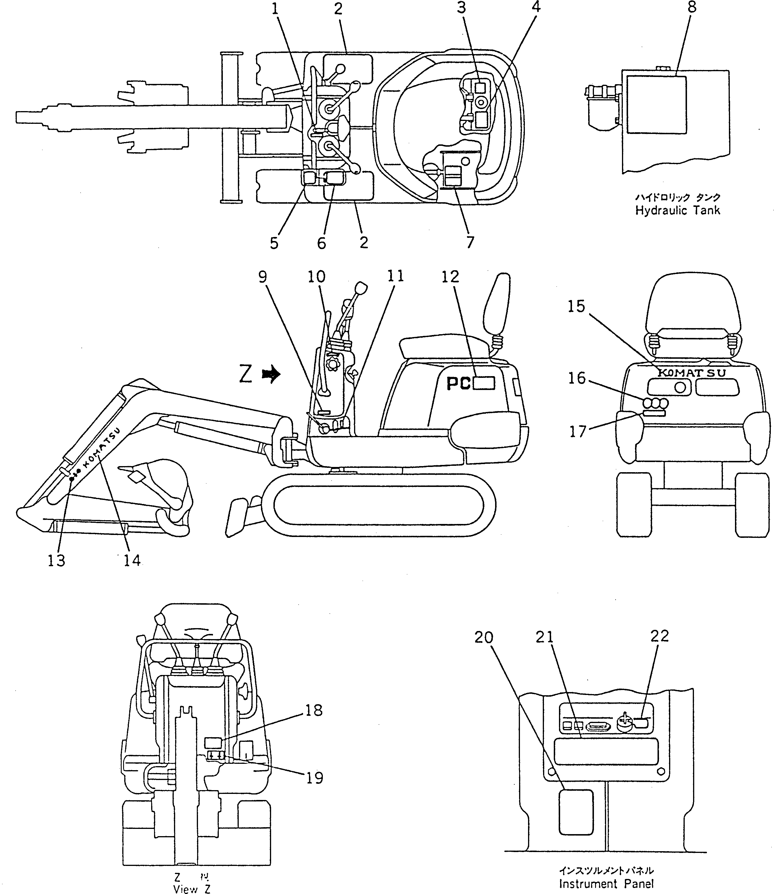 Схема запчастей Komatsu PC02-1 - МАРКИРОВКА (ФРАНЦИЯ)(№-97) МАРКИРОВКА¤ ИНСТРУМЕНТ И РЕМКОМПЛЕКТЫ