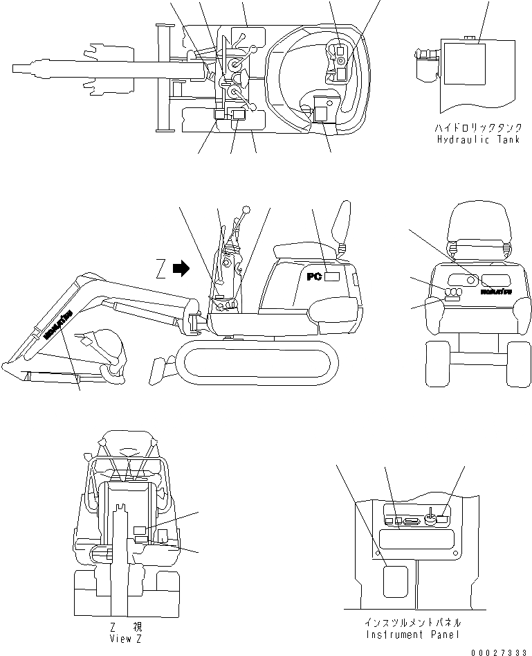 Схема запчастей Komatsu PC02-1 - МАРКИРОВКА (ФРАНЦИЯ)(№98-) МАРКИРОВКА¤ ИНСТРУМЕНТ И РЕМКОМПЛЕКТЫ