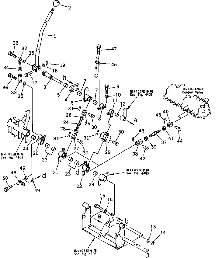 Схема запчастей Komatsu PC03-1 - РУКОЯТЬ И РЫЧАГ УПРАВЛЕНИЯ ПОВОРОТОМ (JIS PATTERN) СИСТЕМА УПРАВЛЕНИЯ И ОСНОВНАЯ РАМА