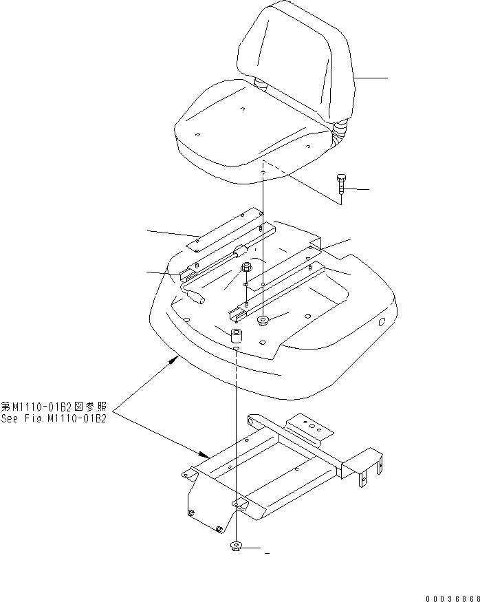 Схема запчастей Komatsu PC03-2 - СИДЕНЬЕ ОПЕРАТОРА КАБИНА ОПЕРАТОРА И СИСТЕМА УПРАВЛЕНИЯ