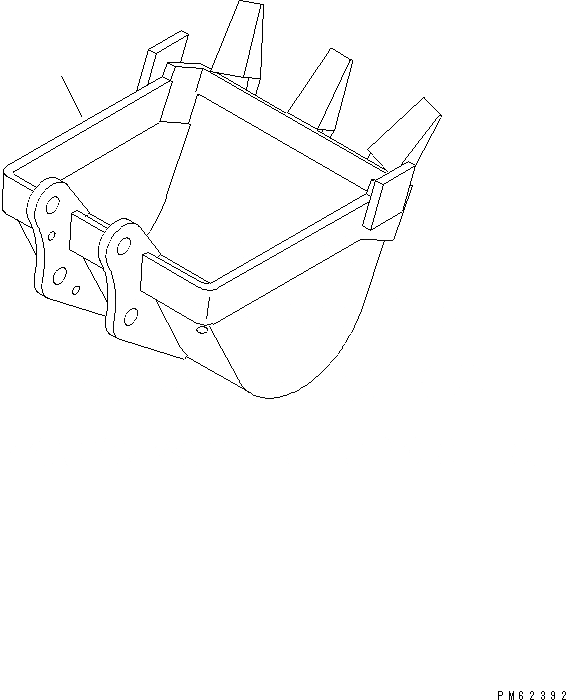 Схема запчастей Komatsu PC03-2 - КОВШ¤ (.M) (MINI .M) ШИР. MM РАБОЧЕЕ ОБОРУДОВАНИЕ