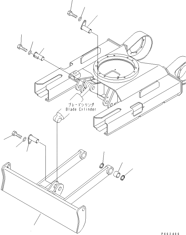 Схема запчастей Komatsu PC03-2 - ОТВАЛ (ОТВАЛ И ПАЛЕЦ) РАБОЧЕЕ ОБОРУДОВАНИЕ