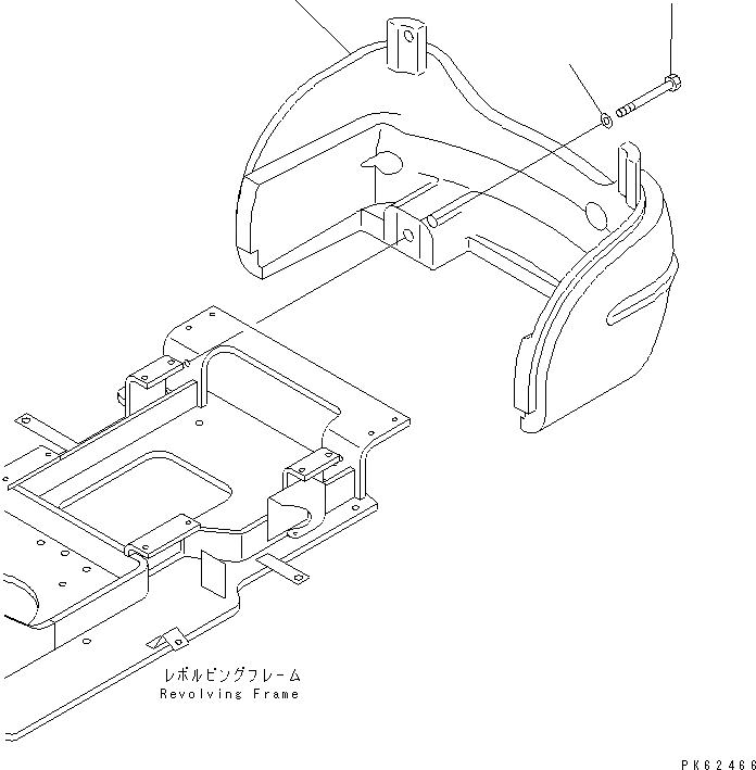 Схема запчастей Komatsu PC03-2-A - COUNTER WIGHT ЧАСТИ КОРПУСА