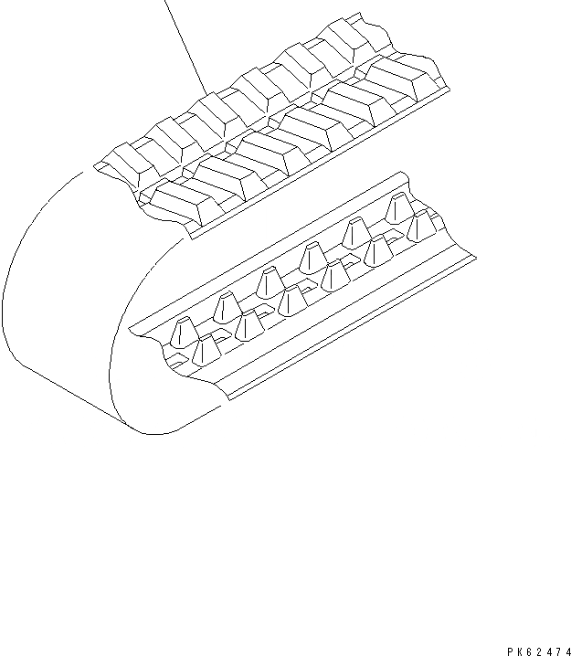 Схема запчастей Komatsu PC03-2-A - ГУСЕНИЦЫ (ДЛЯ COLOR РЕЗИН. SHOE) ХОДОВАЯ