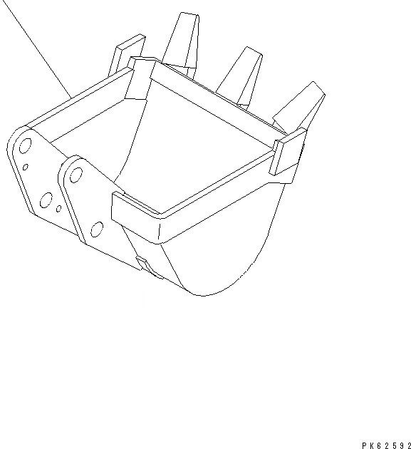 Схема запчастей Komatsu PC03-2-A - КОВШ (ДЛЯ МОЛОТА РУКОЯТЬ СПЕЦ-Я.)¤ ШИР. MM РАБОЧЕЕ ОБОРУДОВАНИЕ