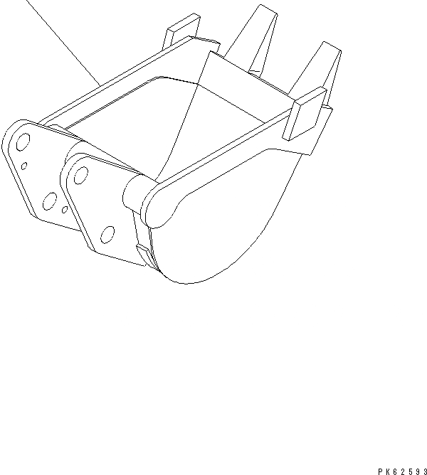 Схема запчастей Komatsu PC03-2-A - КОВШ (ДЛЯ МОЛОТА РУКОЯТЬ СПЕЦ-Я.)¤ ШИР. MM РАБОЧЕЕ ОБОРУДОВАНИЕ