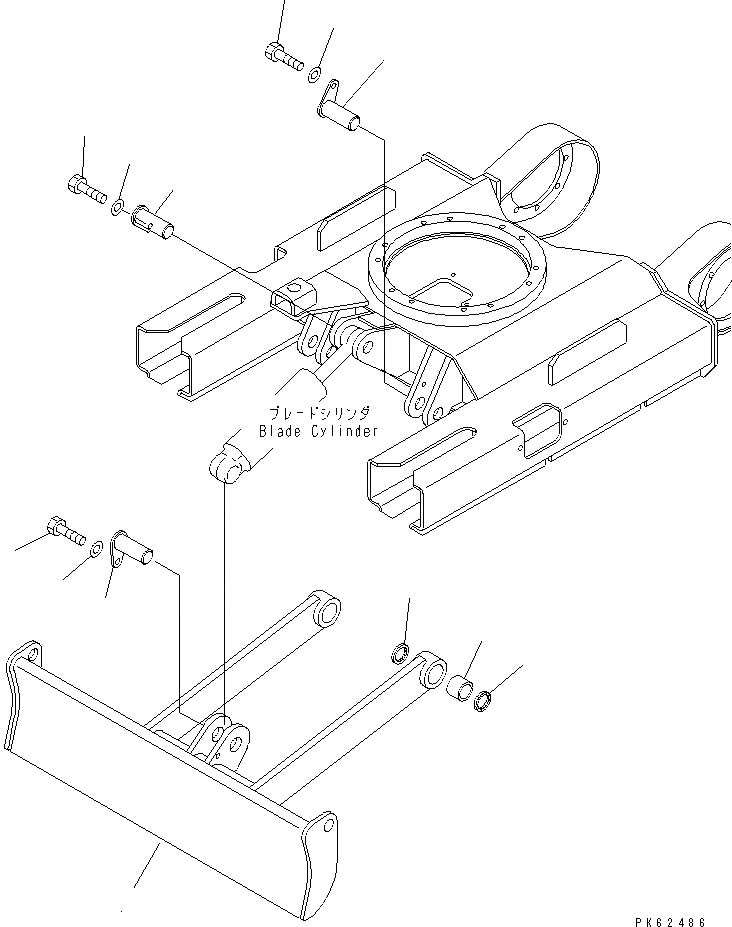 Схема запчастей Komatsu PC03-2-A - ОТВАЛ (ОТВАЛ И ПАЛЕЦ) РАБОЧЕЕ ОБОРУДОВАНИЕ