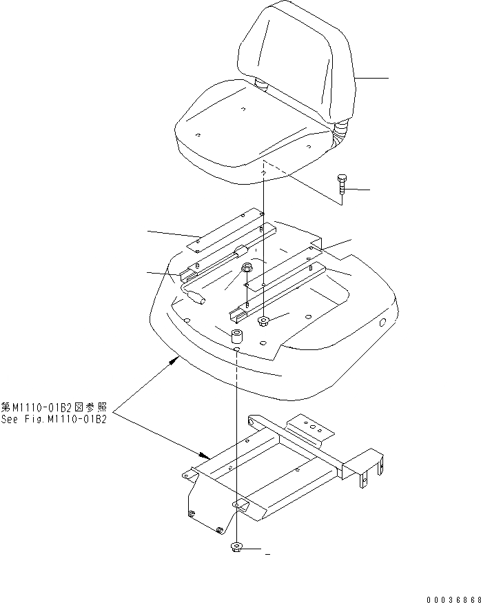 Схема запчастей Komatsu PC03-2 - СИДЕНЬЕ ОПЕРАТОРА КАБИНА ОПЕРАТОРА И СИСТЕМА УПРАВЛЕНИЯ