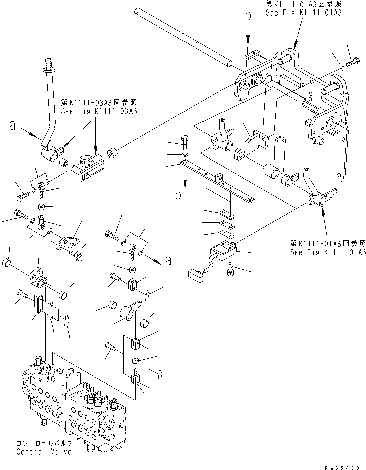 Схема запчастей Komatsu PC03-2 - ОСНОВН. УПРАВЛ-Е (МЕХАНИЗМ И ПЕРЕКЛЮЧАТЕЛЬ) КАБИНА ОПЕРАТОРА И СИСТЕМА УПРАВЛЕНИЯ