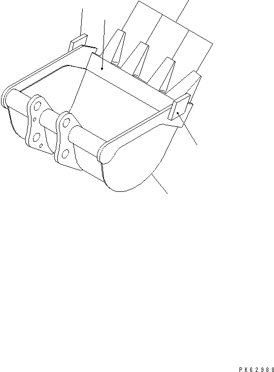 Схема запчастей Komatsu PC03-2 - КОВШ¤ (.M) (MINI .M) ШИР. MM РАБОЧЕЕ ОБОРУДОВАНИЕ