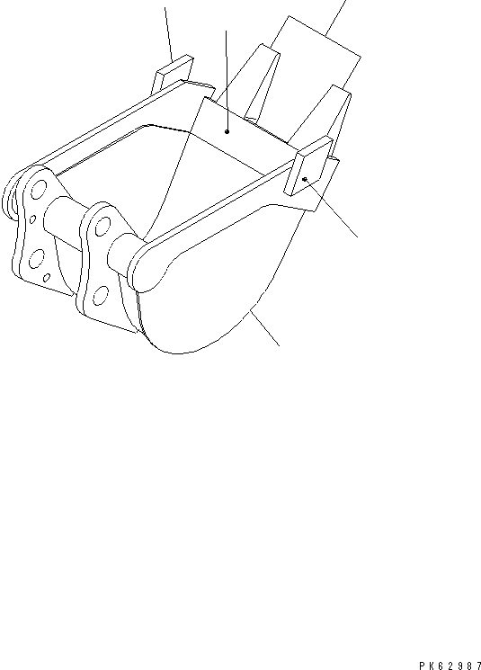 Схема запчастей Komatsu PC03-2 - КОВШ¤ (.M) (MINI .M) ШИР. MM РАБОЧЕЕ ОБОРУДОВАНИЕ