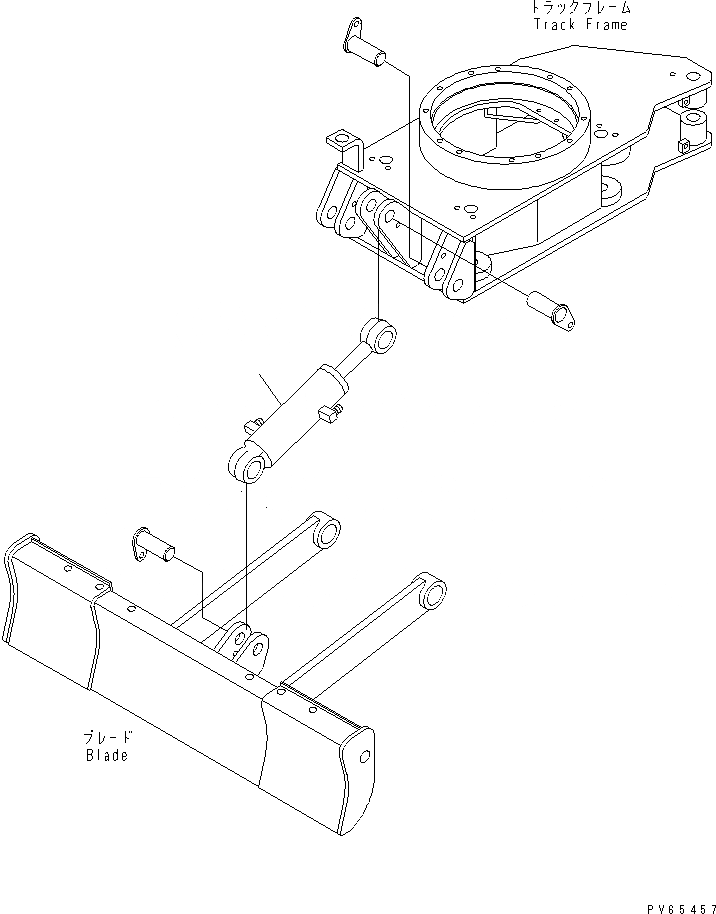 Схема запчастей Komatsu PC03-2 - ЦИЛИНДР ОТВАЛА (ДЛЯ ALTERABLE GAUGE СПЕЦ-Я.) (KUC СПЕЦ-Я.) РАБОЧЕЕ ОБОРУДОВАНИЕ