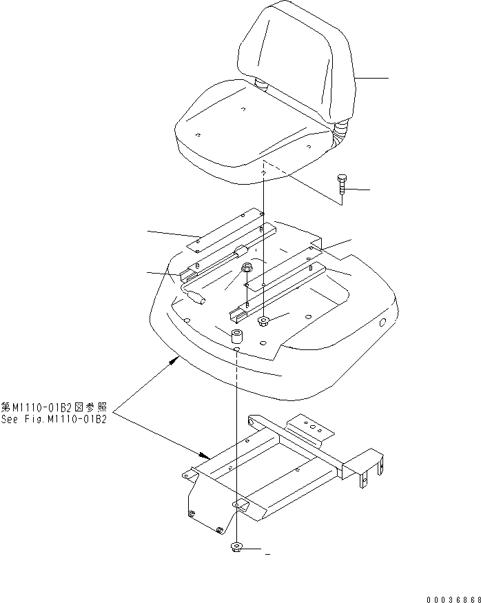 Схема запчастей Komatsu PC03-2 - СИДЕНЬЕ ОПЕРАТОРА КАБИНА ОПЕРАТОРА И СИСТЕМА УПРАВЛЕНИЯ