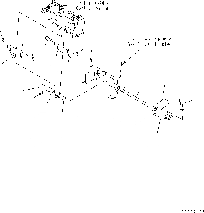 Схема запчастей Komatsu PC03-2 - ОСНОВН. УПРАВЛ-Е (УПРАВЛЕНИЕ ПОВОРОТОМ СТРЕЛЫ ПЕДАЛЬ) КАБИНА ОПЕРАТОРА И СИСТЕМА УПРАВЛЕНИЯ