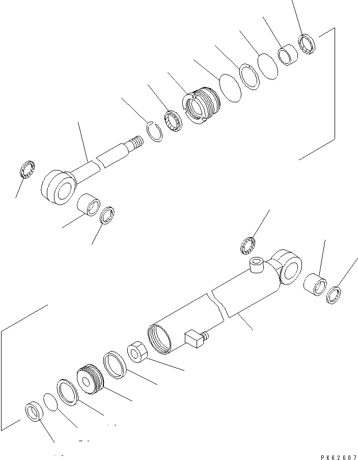 Схема запчастей Komatsu PC03-2 - ЦИЛИНДР РУКОЯТИ(ДЛЯ 2 ЧАСТИ СТРЕЛА) ОСНОВН. КОМПОНЕНТЫ И РЕМКОМПЛЕКТЫ