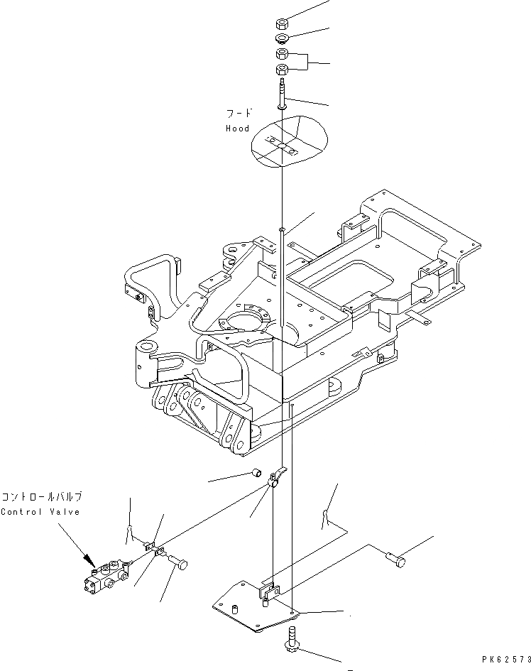 Схема запчастей Komatsu PC03-2 - ПЕДАЛЬ УПРАВЛ-Я РАБОЧ. ОБОРУД. (ДЛЯ ALTERABLE GAUGE СПЕЦ-Я.) КАБИНА ОПЕРАТОРА И СИСТЕМА УПРАВЛЕНИЯ