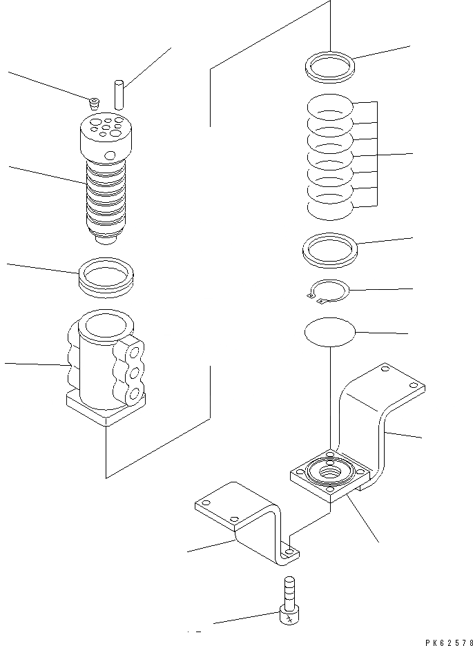 Схема запчастей Komatsu PC03-2 - ПОВОРОТНОЕ СОЕДИНЕНИЕ (ДЛЯ ALTERABLE GAUGE СПЕЦ-Я.) (ВНУТР. ЧАСТИ) ПОВОРОТН. КРУГ И КОМПОНЕНТЫ