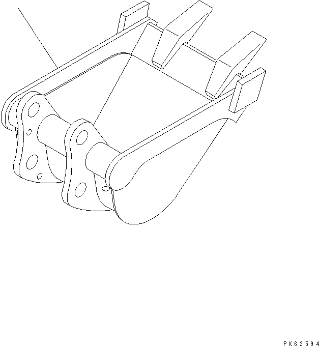 Схема запчастей Komatsu PC03-2 - КОВШ (ДЛЯ TWO ЧАСТИ СТРЕЛА)¤ ШИР. 7MM РАБОЧЕЕ ОБОРУДОВАНИЕ