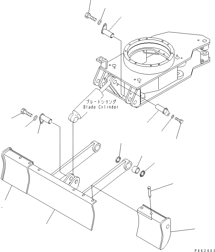 Схема запчастей Komatsu PC03-2 - ОТВАЛ (ОТВАЛ И ПАЛЕЦ) (ДЛЯ ALTERABLE GAUGE СПЕЦ-Я.) РАБОЧЕЕ ОБОРУДОВАНИЕ