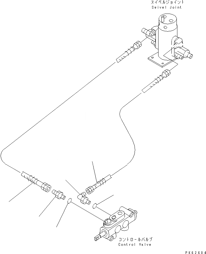 Схема запчастей Komatsu PC03-2 - CARRY КОВШ УПРАВЛ-Е ТРУБЫ (/) РАБОЧЕЕ ОБОРУДОВАНИЕ