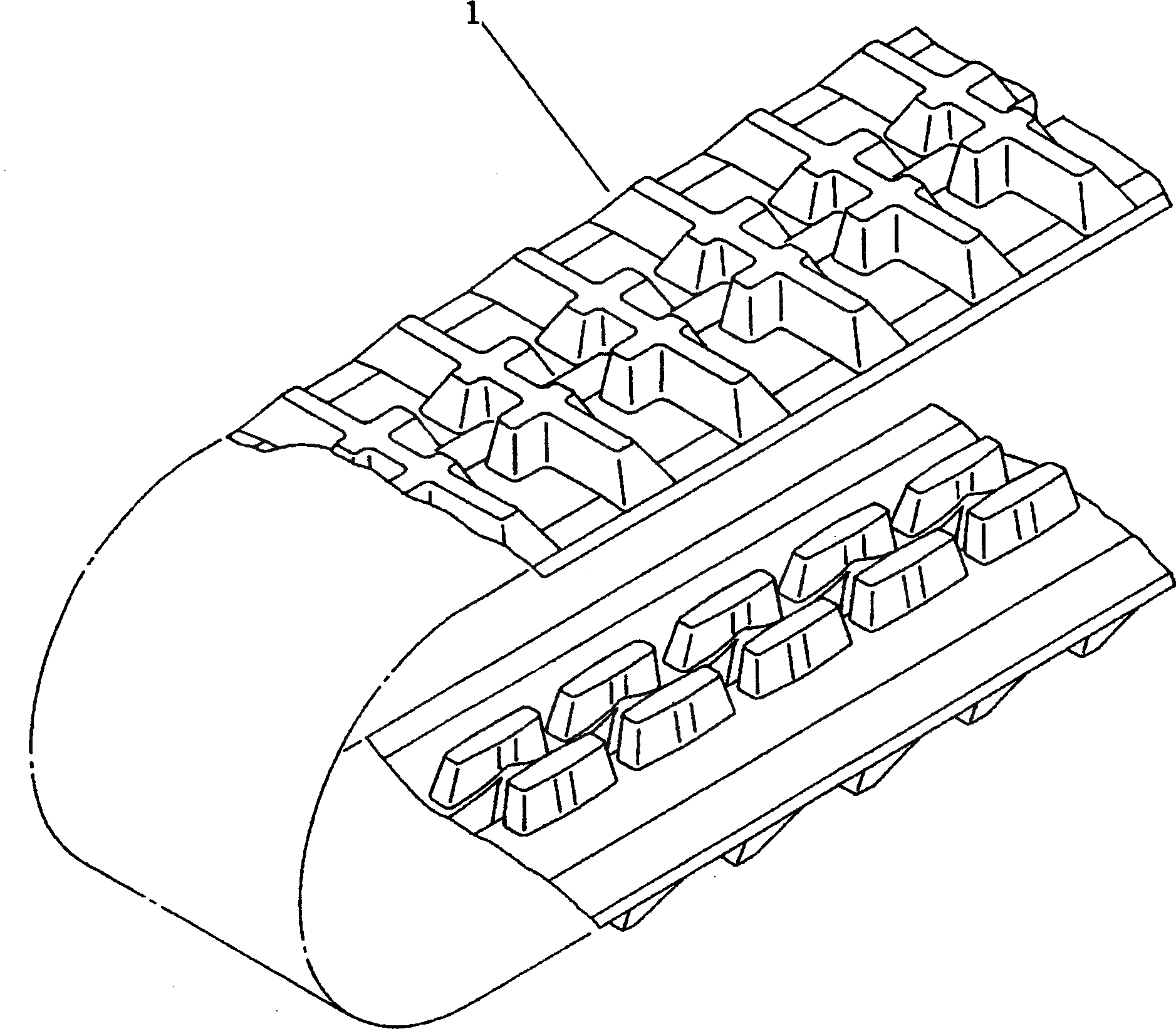 Схема запчастей Komatsu PC05-6 - РЕЗИН. SHOE ХОДОВАЯ