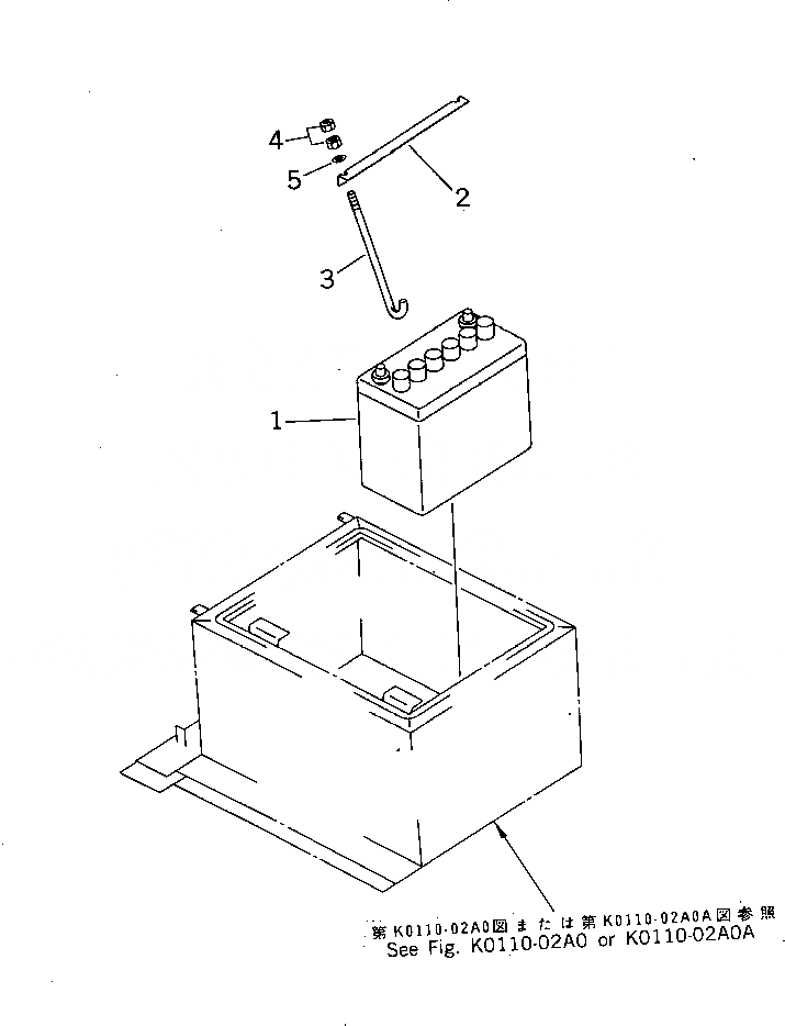 Схема запчастей Komatsu PC05-7 - АККУМУЛЯТОР ЭЛЕКТРИКА