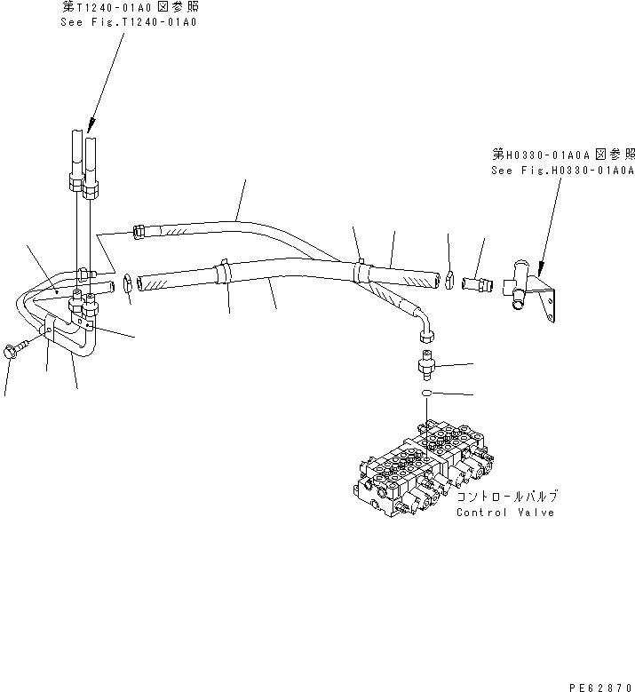 Схема запчастей Komatsu PC05-7 - НАВЕСН. ОБОРУД ГИДРОЛИНИЯ (ДЛЯ МОЛОТА РУКОЯТЬ) (ШАССИ)(№7-) РАБОЧЕЕ ОБОРУДОВАНИЕ