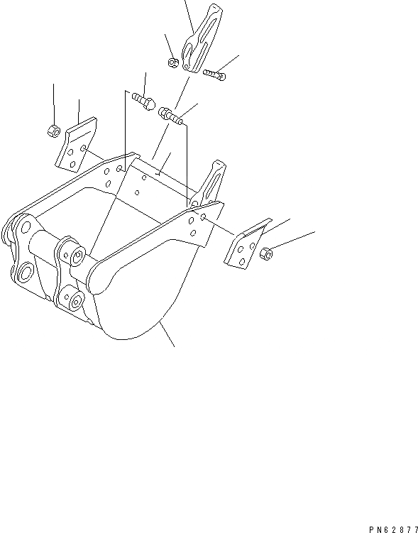 Схема запчастей Komatsu PC05-7 - КОВШ¤ .M (MINI .M) ШИР. MM(№7-) ЧАСТИ BOOK